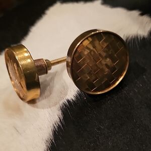 Gold Round Cabinet Knobs